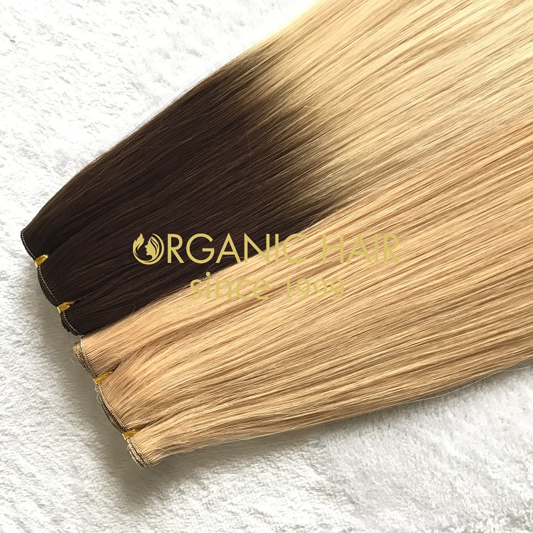 High quality human customized remy hand tied weft on sale I6